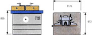 Изображение Схема габаритных размеров. Фрезерный станок Griggio T 22